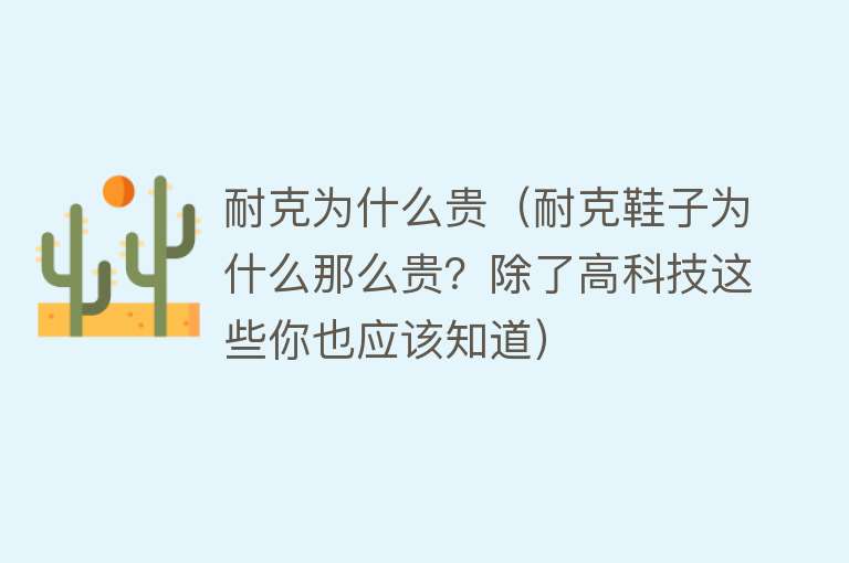 耐克为什么贵（耐克鞋子为什么那么贵？除了高科技这些你也应该知道）