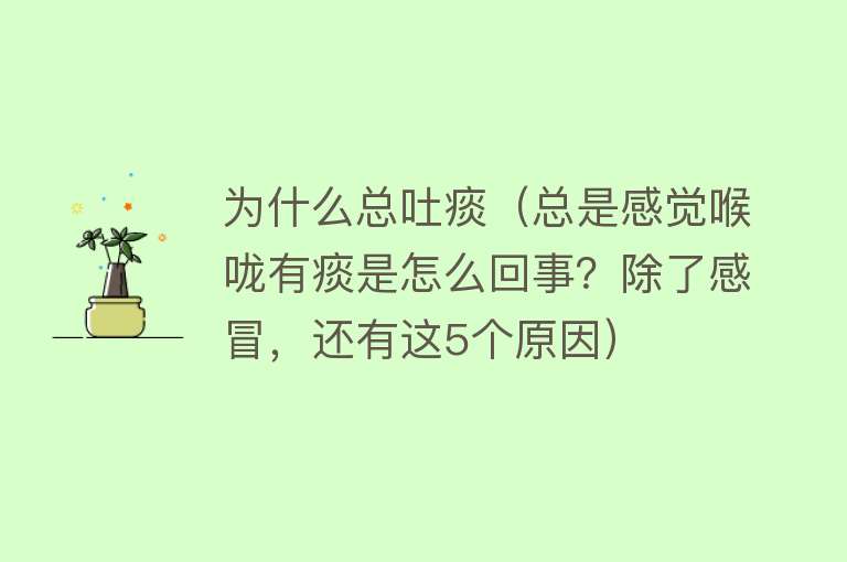 为什么总吐痰（总是感觉喉咙有痰是怎么回事？除了感冒，还有这5个原因）