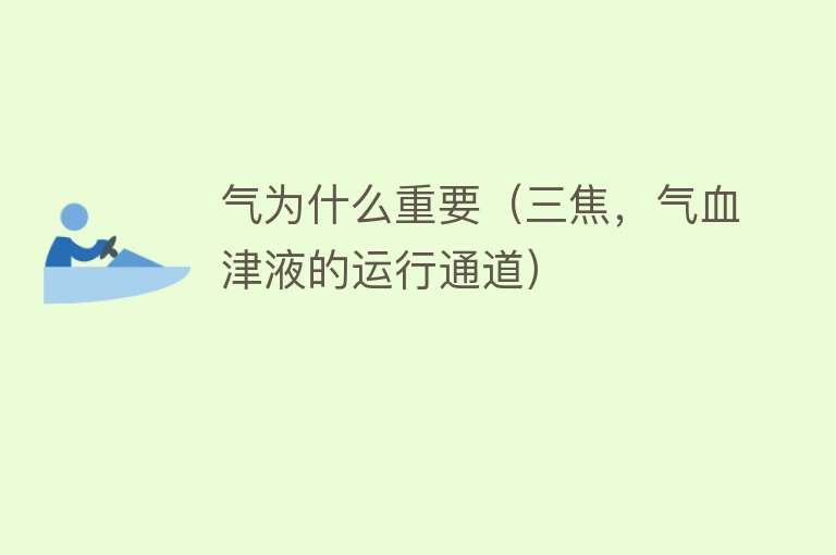 气为什么重要（三焦，气血津液的运行通道）