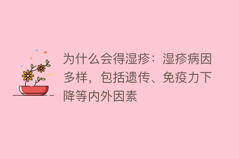 为什么会得湿疹：湿疹病因多样，包括遗传、免疫力下降等内外因素