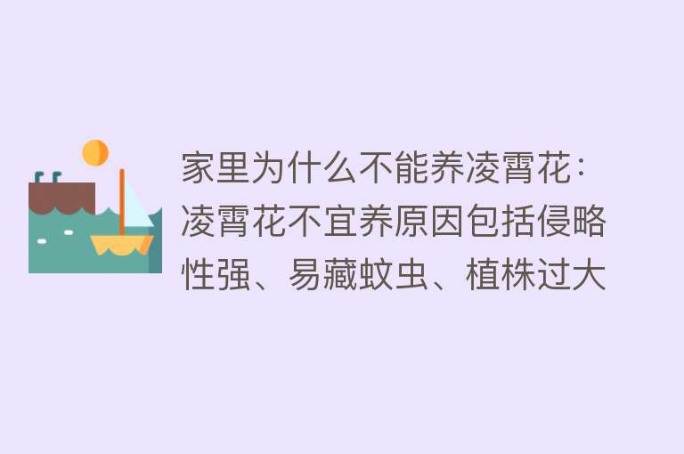 家里为什么不能养凌霄花：凌霄花不宜养原因包括侵略性强、易藏蚊虫、植株过大和风水不吉利