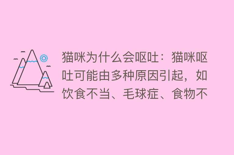 猫咪为什么会呕吐：猫咪呕吐可能由多种原因引起，如饮食不当、毛球症、食物不耐受、消化系统疾病等