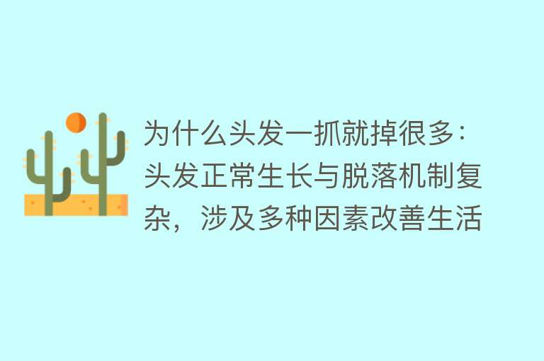 为什么头发一抓就掉很多：头发正常生长与脱落机制复杂，涉及多种因素改善生活方式有助于减少脱发