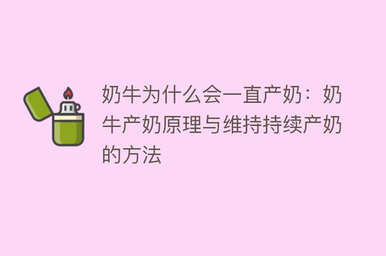 奶牛为什么会一直产奶：奶牛产奶原理与维持持续产奶的方法