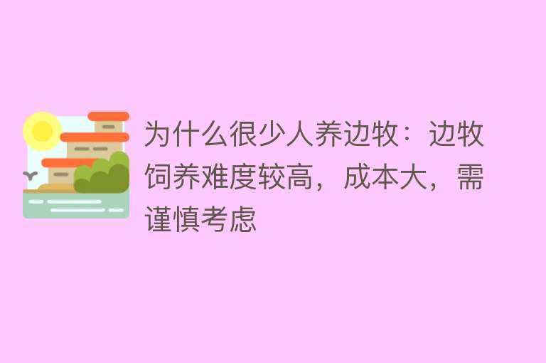 为什么很少人养边牧：边牧饲养难度较高，成本大，需谨慎考虑