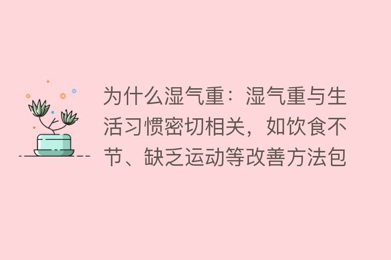 为什么湿气重：湿气重与生活习惯密切相关，如饮食不节、缺乏运动等改善方法包括饮食调理、运动调理等