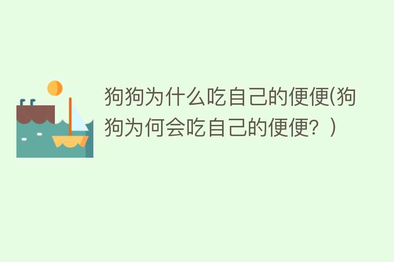 狗狗为什么吃自己的便便(狗狗为何会吃自己的便便？)