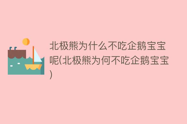 北极熊为什么不吃企鹅宝宝呢(北极熊为何不吃企鹅宝宝)