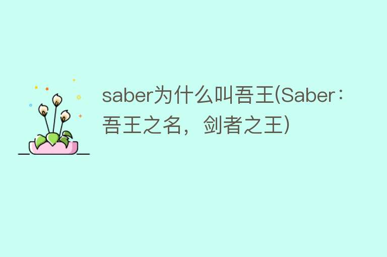 saber为什么叫吾王(Saber：吾王之名，剑者之王)