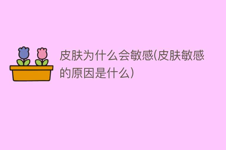 皮肤为什么会敏感(皮肤敏感的原因是什么)